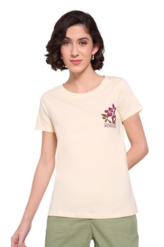Image of Honey Women's 100% Cotton T-Shirt | Regular Fit | Round Neck | Half Sleeve
