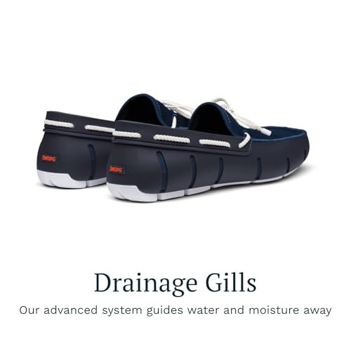 Image of SWIMS Braided Lace Loafer for Men, Breathable Slip On Water Friendly Driving Shoe, Lightweight Mesh Upper, Drainage Sole