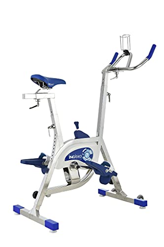 Aquabike Aluminium Inobike 7 Air WX-INO7A – Ultraleichtes Poolfahrrad – 3 Widerstandsstufen – Anpassungsfähiger Ergonomie – Drainage Express, 1,1 – 1,5 m – WX Water Flex Water Fitness Expert