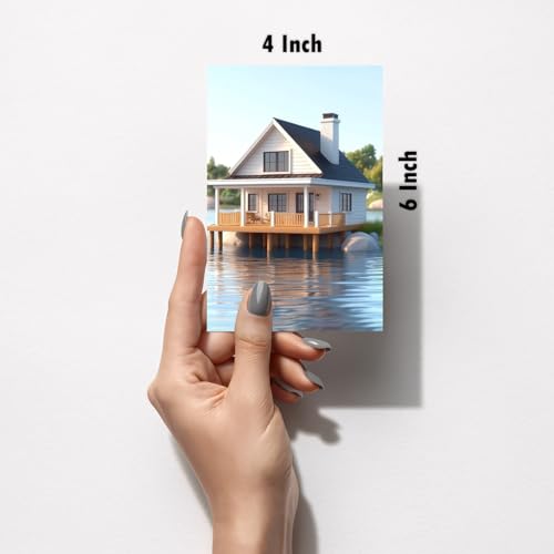 Image of SiddArtify Cottagecore Wall Art Prints Set - Whimsical House Poster Decor for Living Room Bedroom - Set of 2-4x6 Inch - Board (Pack of 6) - Sticker (Pack of 6)