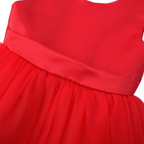 Image of JerrisApparel Flower Girls Dress Wedding Satin Dresses Princess Birthday Party Prom Ball Gown