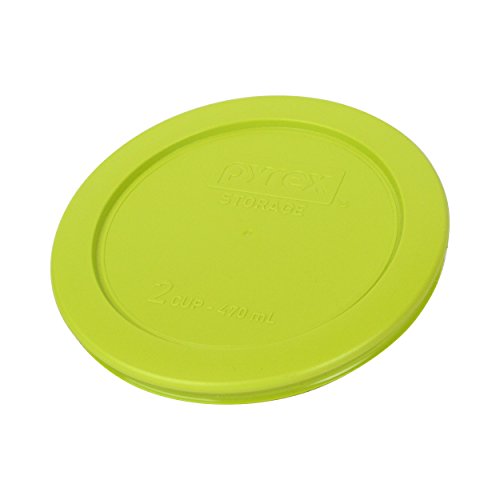 Pyrex 7200-PC 2 Cup Edamame Green Round Plastic Lid (2, Edamame Green)