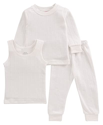 Image of Kids Winter wear Thermal Full Sleeves Body Warmer top and Pajama Set for Boys & Girls