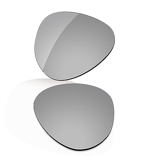 Image of LenzReborn Polarized Lens Replacement for RayBan Aviator RB3025 62mm Sunglass - Silver Grey - Polarized Mirrored