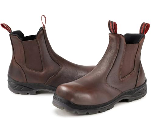 SUREWAY Men's Slip On Composite/Soft Toe Work Boots for Men,Upgraded Slip/Water Resistant,Electric Hazard,Fire Station Mechanic Insulated Work Boots/Shoes4