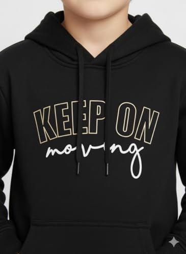 Image of Mack Jonney Boys' inchAwesome inch Printed Fleece Hoodie - Warm Winter Sweatshirt with Kangaroo Pocket -M5452