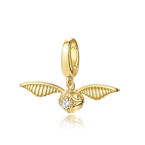 FANCIME x Harry Potter Kollaboration - Golden Snitch Charm Schmuckgeschenke für Damen Mädchen