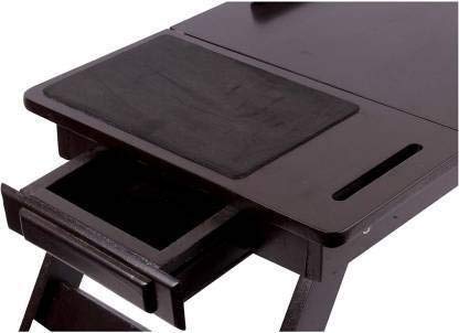Image of IBS Multipurpose Wooden Adjustable Foldable Multi Function Portable Laptop Table & Study Table with Foldable Legs & Drawer Brown (Pack of 1) (Brown),3 x 3