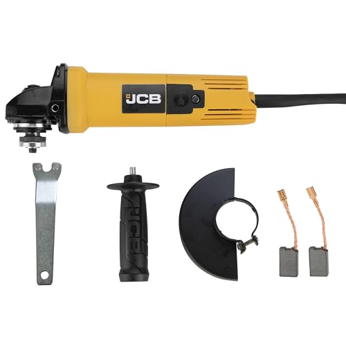 Image of JCB PROFESSIONAL 4 inch Angle Grinder with 2-way handle, M10 Spindle & Adjustable Guard | 900W, 12000 RPM | JCB Angle Grinder for cutting, grinding, deburring, finishing, polishing, etc.