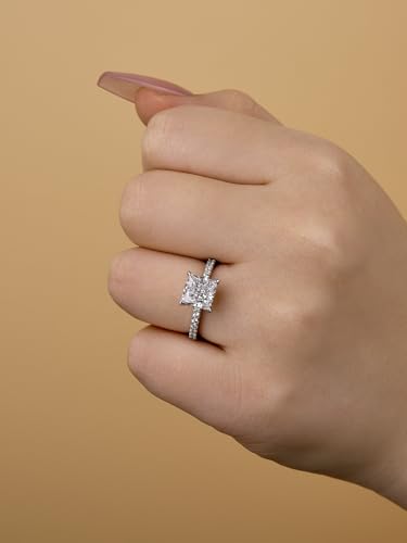 2.0CT Elegant Princess Cut Engagement Ring, S925 Silver AAAAA Grade CZ Promise Ring for Women3