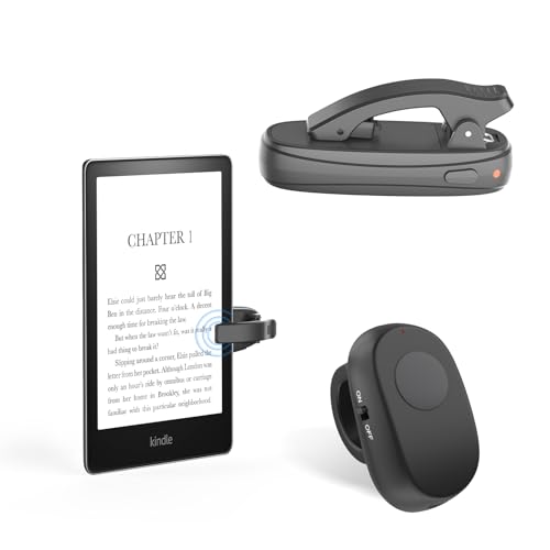 UBUYUONE Télécommande RF pour lecture sur Kindle Paperwhite, Kobo, Pocketbook, Finger Ring Page Turner pour iPad Android tablettes e-book lecture de romans et déclencheur de caméra à distance