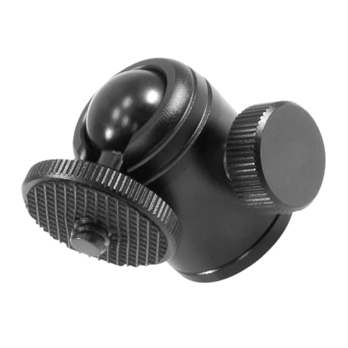 1 Set Camera Gimbal Tripod for Cell Phone Cell Phone Tripod Projector Stand Cellphone Tripod Camera Tripod Attachment Ball Head Mount Camera Tripod Mount Aluminum Alloy Black BRIGHTFUFU