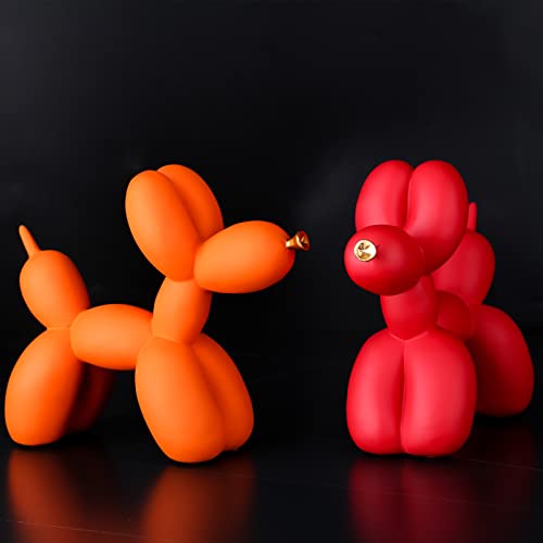 XIAOMAGG Creative Balloon Dog Sculpture Modern Home Decoration Trendy Animal Art Ornaments Collection Figurine Bedroom Living Room Office Desktop Resin Decors