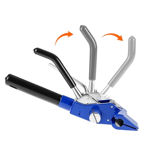 Image of QWORK Banding Tools, Stainless Steel Cable Tie Gun Banding Tools Strapping Gear Tension Bander Tensioner for Stainless Steel Band Strap Belt Fastening and Cutting