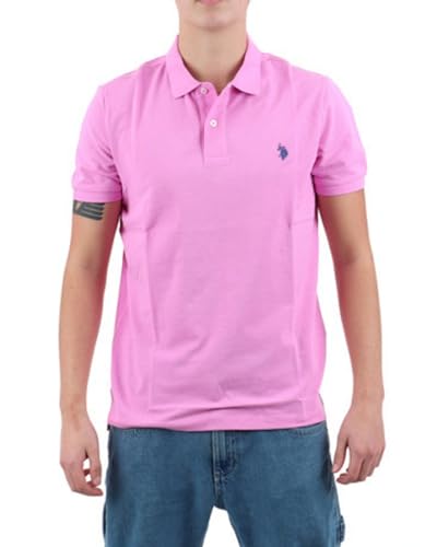 U.S. Polo Assn. Men's Solid Short Sleeve Interlock Polo Shirt, Golf Shirts for Men, Business Casual Polos3