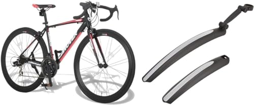 カノーバー(CANOVER) ロードバイク 自転車 前後泥除けセット 21段変速 アルミフレーム CAR-015 UARNOS マットブラック 50042