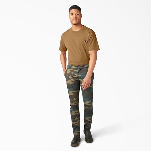 Dickies Skinny Fit Work Pants, Hunter Green CAMO, 32 30 - image 4