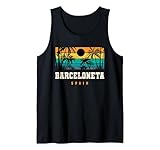 Barceloneta España Mediterráneo Playa Sunset Design Camiseta sin Mangas