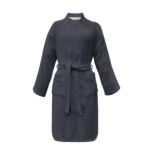 Albornoz de Kimono Tom Tailor gris de algodón para mañanas relajadas en casa 2