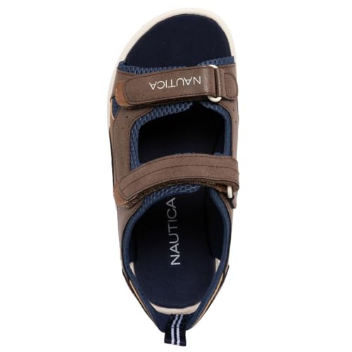 Image of Nautica Toddler Boys Sport Sandals - Lightweight Athletic Open-Toe Summer Shoes with Dual Adjustable Hook and Loop Straps for Outdoor Play, Beach, and Water