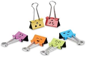 Emoji Binder Clips with Storage Tub | 42/Pack