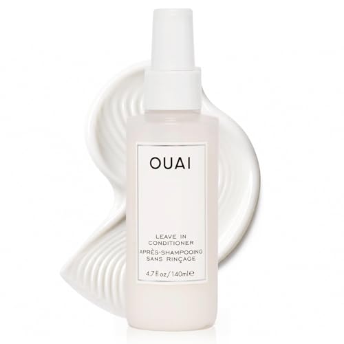OUAI Leave In Conditioner & Heat Protectant for Hair - Prep Hair for Styling or Use as Detangling Spray to Fight Frizz & Flyaways - No Parabens, Sulfates or Phthalates (4.7 oz)