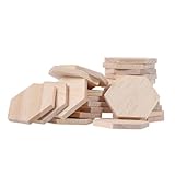 Angoily 25stücke Holzscheiben Aus Naturbaumrinde Sechseckig Zum Bemalen Oder Beschriften Für Diy-projekte Party-deko Hochzeits-ausstattung