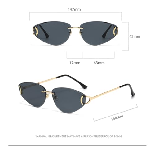 Lunettes de soleil œil de chat monture métallique tendance été unisexe