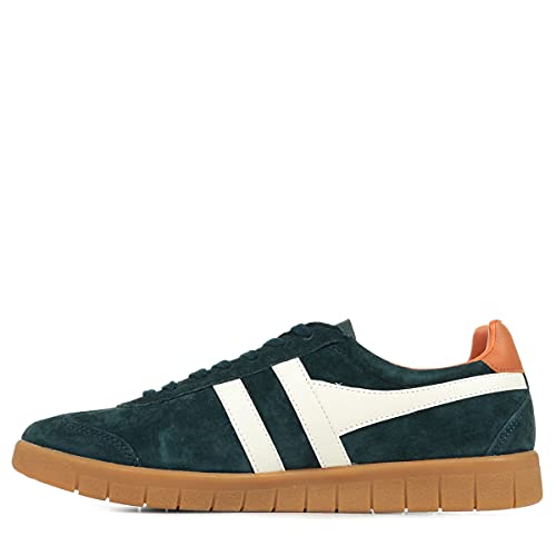 Image of Gola Men's Hurricane Suede Navy /Off-White /Moody Orange /Gum 9 M