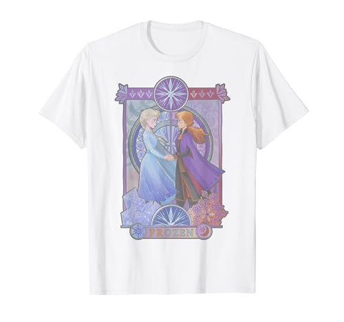 Disney Frozen 2 Elsa Anna Split Geometric Poster Camiseta
