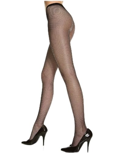 Music Legs Orange Seamless Fishnet Pantyhose One Size(Up to 175 lbs)