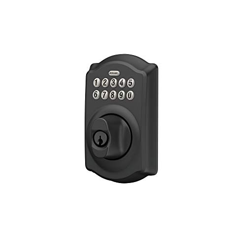 Schlage Be365 Cam 622 Keypad Electronic Deadbolt, Matte Black #TOP5