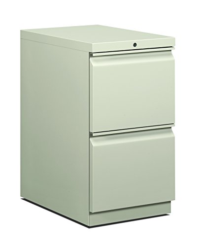 Hon 22-7/8-Inch Efficiencies Mobile Pedestal File With 2 File Drawers, Light Gray #TOP28