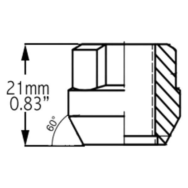 Wheel Accessories Parts 4 Locks + Key M14 x 2 14 x 2 Thread Open End Long 0.83