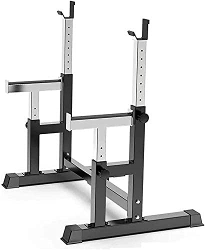 OTQEFTN Fitness aid Dumbbell Bench Barbell Rack Dip Stand Barbell Stand Weight Lifting Rack Home Gym Fitness Strength Training Station,Adjustable Squat Rack Weight Lifting Bench Press Dipp