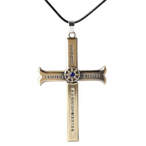 Yuoos Anime A Piece Necklace Dracule Mihawk Cross Sword Pendent Necklace Choker Cosplay for B