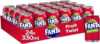 Fanta Soft Drink Cans (24 x 330ml Cans, Fruit Twist)