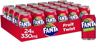 Fanta Soft Drink Cans (24 x 330ml Cans, Fruit Twist)