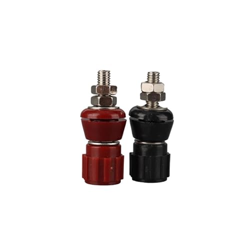 Power Junction Post Connectors 2pcs/1pair Red Black 5MM Copper Posts Terminal Blocks Power Supply Terminals Welding Machine Inverter Post Connector JS107