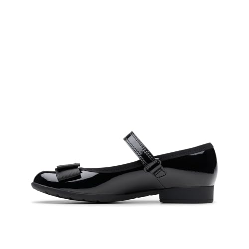 Clarks Mädchen Geschlossene Ballerinas, Schwarz (Black Pat),...