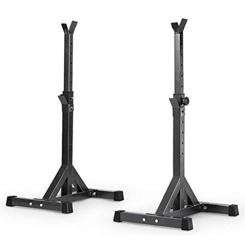 ERoomQ Squat Rack Dipping Station Barbell Rack Dip Stand Fitness Bench Press Home Professional Squat Rack Split Adjustable Bench Press Rack Bold Barbell Rack 6-Level Height Adjustment Wei