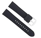 22mm Rubber Watch Band Strap Compatible with Bulova 96C121 Marine Star Chronograph Black