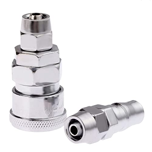 Image of (QRC) Pneumatic Fittings Air Line Hose Compressor Connector Quick Release Coupler Air Line Fittings for Air Line Hose (SP20 + PP20)