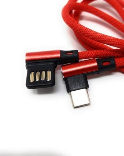 Cavo USB 3.1 Tipo C Angolare 90° A USB 2.0 A, SYSTEM-S 89 Cm, Rosso, Per Ricarica E Dati - 2