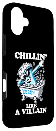 Ice Bath Chillin' Like A Villain Cold Plunge Cold Exposure Coque pour iPhone 16 Plus – vue 3