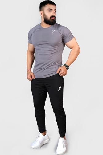 Image of FUAARK Men's Solid Slim Fit Sports Gym T-Shirt