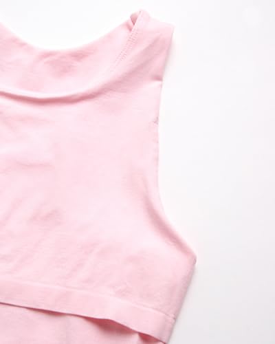 dELiA*s Girls' Training Bra - 4 Pack Seamless Longline Cami Bralette - Crop Top Sports Undershirt with Built-in Bra Shelf4