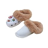 Fleece Lined Croc Inserts - Removable Warm Shoe Liners | Washable Fur Insoles for Winter, Unisex Men Women (khaki, 8, Adult, Women, 8, Numeric, US Footwear Size System, Medium)