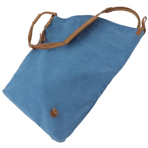 Sac en toile rétro bleu avec bandoulière réglable pour simplifier vos déplacements