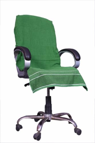 Image of ROMAN HOME Car & Office Chair Towel with 2 Tie Knots| Super Soft 400 GSM (1, Green)